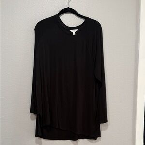 Time and Tru Women's Classic Black Long Sleeve Tee